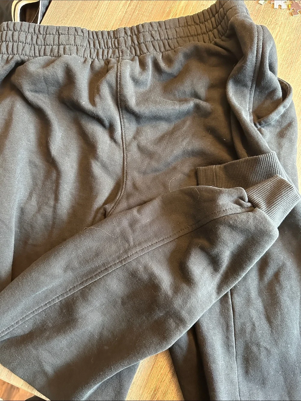 Nike Kids Black Jogger Sweatpants with White Swoosh